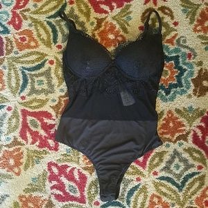Windsor Store Black Lace Bodysuit